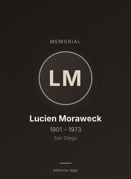 Memorial portrait of Lucien Moraweck