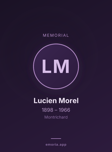 Memorial portrait of Lucien Morel