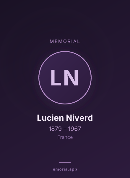 Memorial portrait of Lucien Niverd