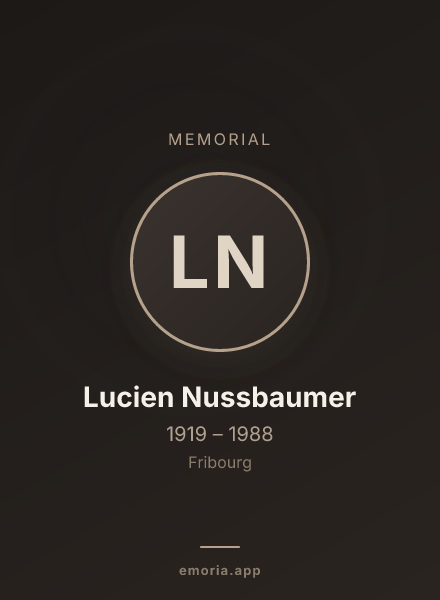 Memorial portrait of Lucien Nussbaumer