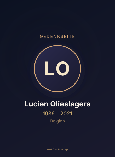 Gedenkportrait von Lucien Olieslagers