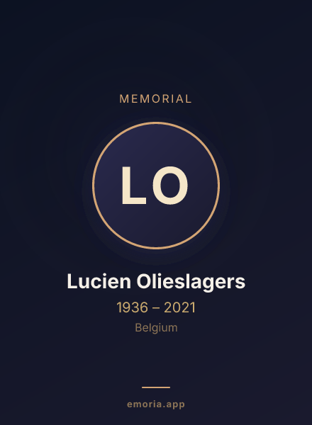 Memorial portrait of Lucien Olieslagers