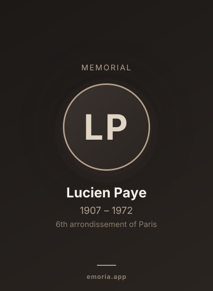 Memorial portrait of Lucien Paye