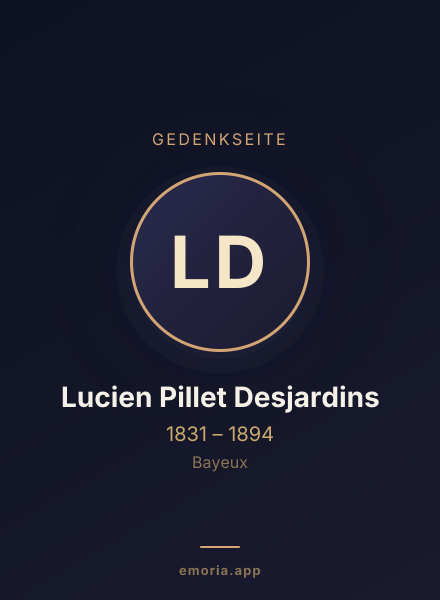 Gedenkportrait von Lucien Pillet Desjardins