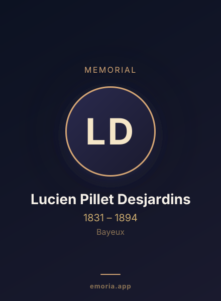Memorial portrait of Lucien Pillet Desjardins