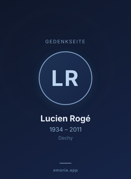 Gedenkportrait von Lucien Rogé