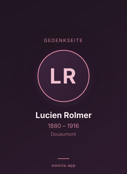 Gedenkportrait von Lucien Rolmer
