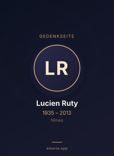 Gedenkportrait von Lucien Ruty