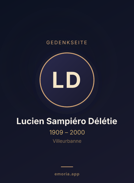 Gedenkportrait von Lucien Sampiéro Délétie