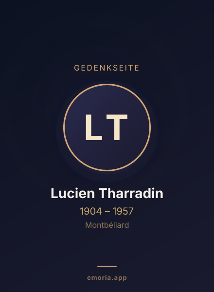 Gedenkportrait von Lucien Tharradin