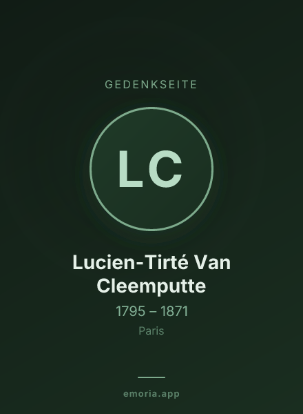Gedenkportrait von Lucien-Tirté Van Cleemputte