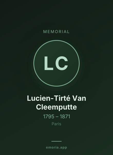 Memorial portrait of Lucien-Tirté Van Cleemputte