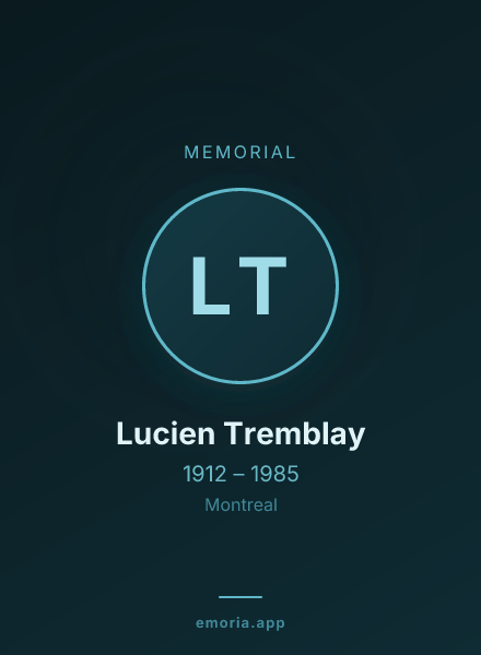 Memorial portrait of Lucien Tremblay