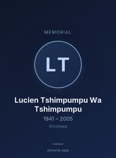 Memorial portrait of Lucien Tshimpumpu Wa Tshimpumpu