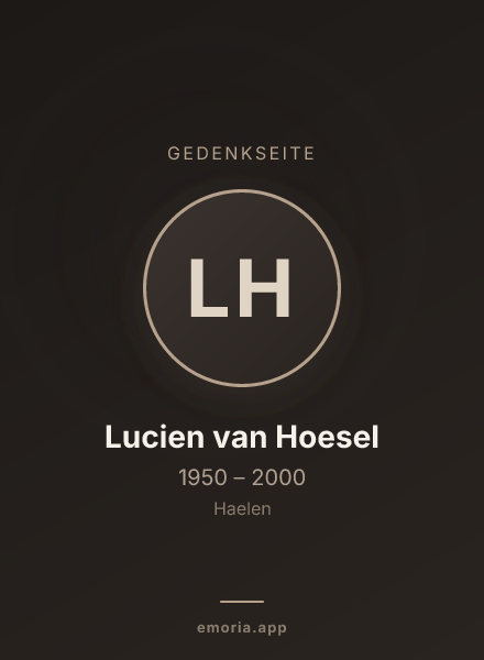 Gedenkportrait von Lucien van Hoesel