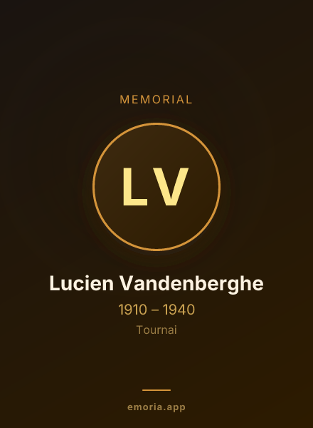 Memorial portrait of Lucien Vandenberghe