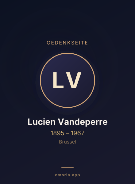 Gedenkportrait von Lucien Vandeperre