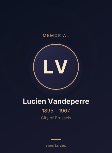 Memorial portrait of Lucien Vandeperre
