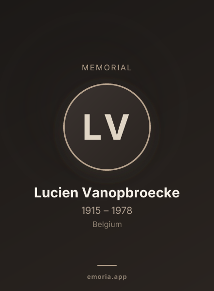 Memorial portrait of Lucien Vanopbroecke
