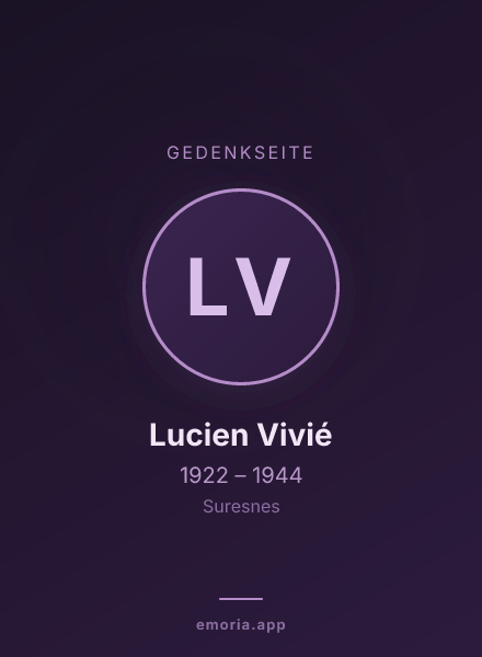 Gedenkportrait von Lucien Vivié