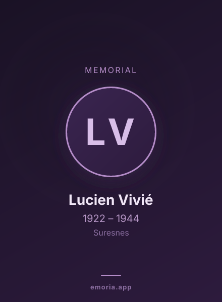 Memorial portrait of Lucien Vivié