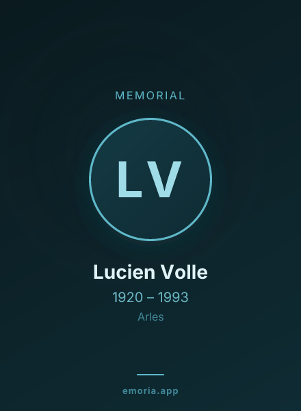 Memorial portrait of Lucien Volle