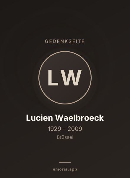 Gedenkportrait von Lucien Waelbroeck