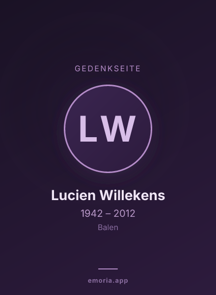 Gedenkportrait von Lucien Willekens