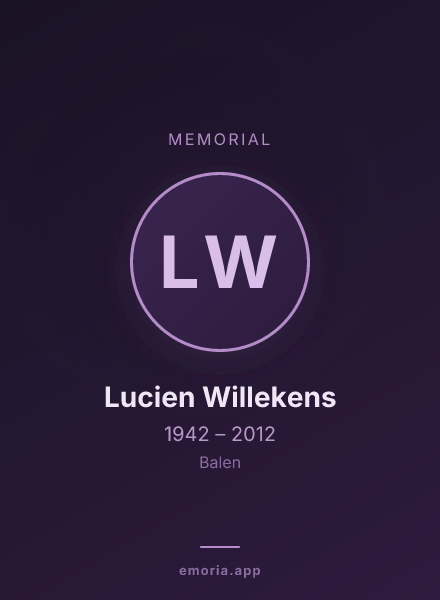 Memorial portrait of Lucien Willekens