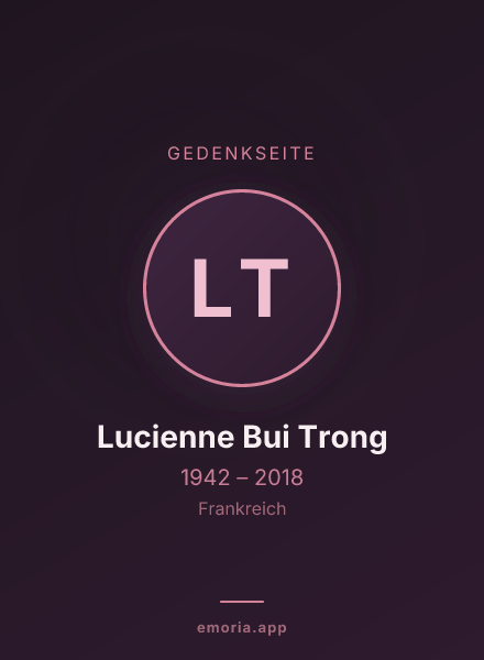 Gedenkportrait von Lucienne Bui Trong