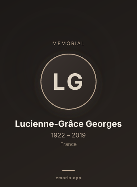 Memorial portrait of Lucienne-Grâce Georges