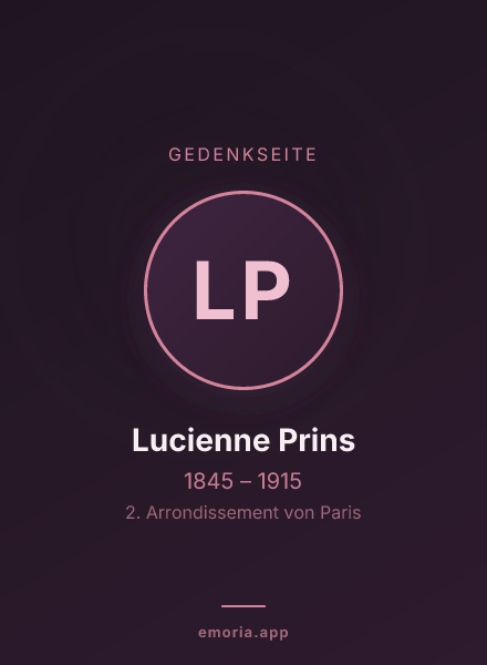 Gedenkportrait von Lucienne Prins
