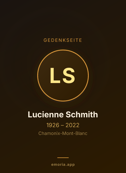 Gedenkportrait von Lucienne Schmith
