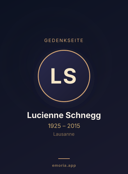Gedenkportrait von Lucienne Schnegg