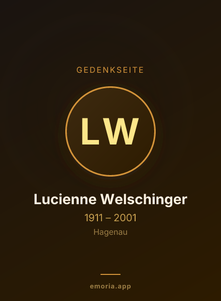 Gedenkportrait von Lucienne Welschinger