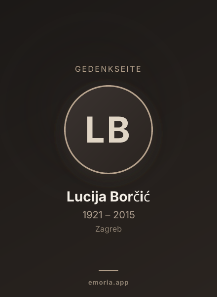 Gedenkportrait von Lucija Borčić