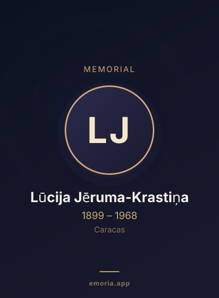 Memorial portrait of Lūcija Jēruma-Krastiņa