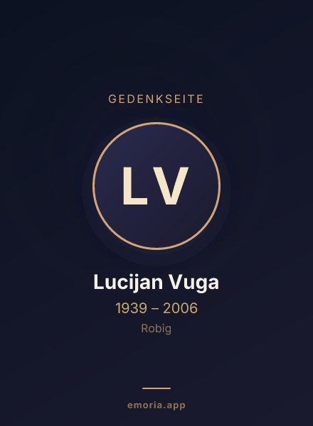 Gedenkportrait von Lucijan Vuga
