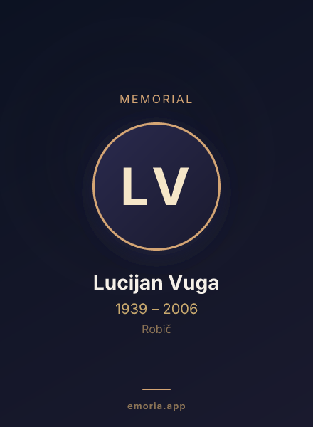 Memorial portrait of Lucijan Vuga