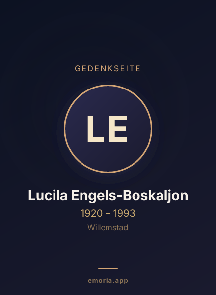 Gedenkportrait von Lucila Engels-Boskaljon