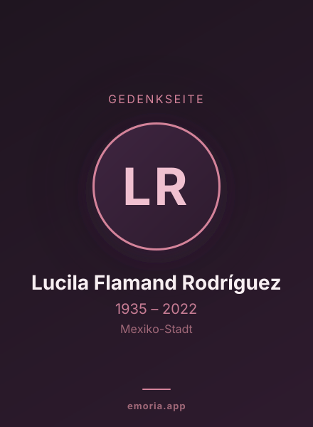 Gedenkportrait von Lucila Flamand Rodríguez