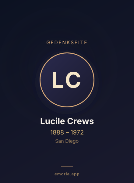 Gedenkportrait von Lucile Crews