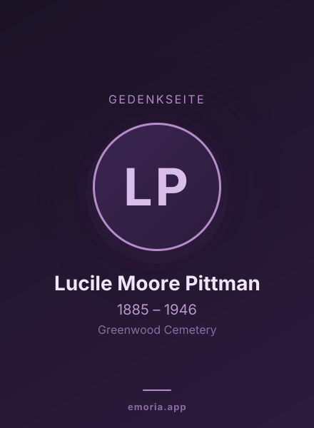 Gedenkportrait von Lucile Moore Pittman
