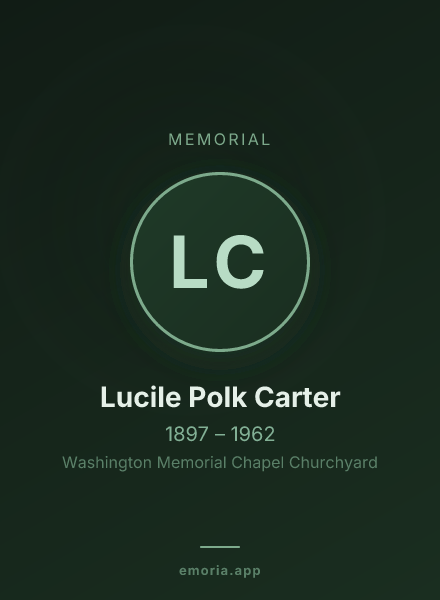 Memorial portrait of Lucile Polk Carter