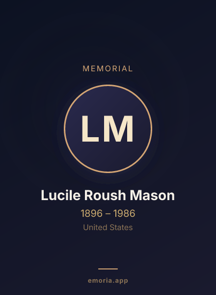 Memorial portrait of Lucile Roush Mason