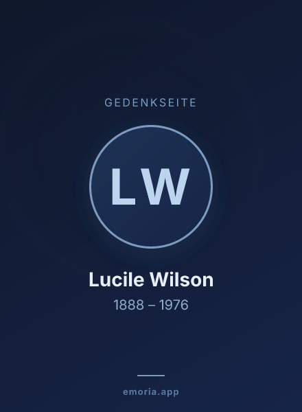 Gedenkportrait von Lucile Wilson