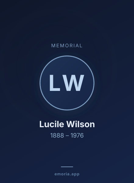 Memorial portrait of Lucile Wilson