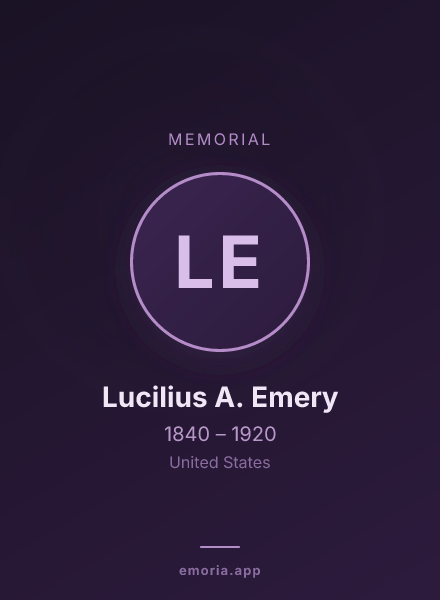 Memorial portrait of Lucilius A. Emery
