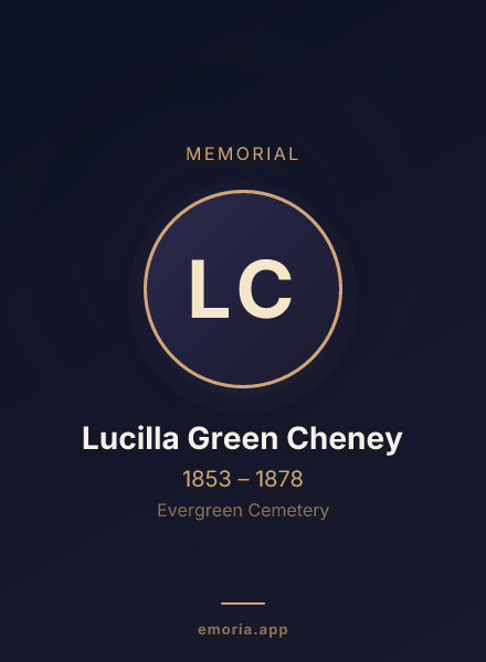 Memorial portrait of Lucilla Green Cheney