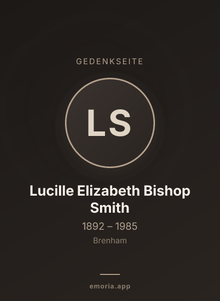 Gedenkportrait von Lucille Elizabeth Bishop Smith